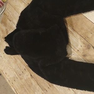 Crop one button faux fur